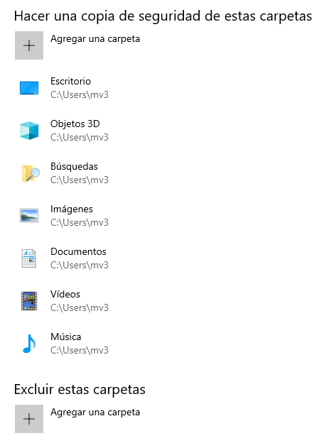 hacer una copia de seguridad de estas carpetas