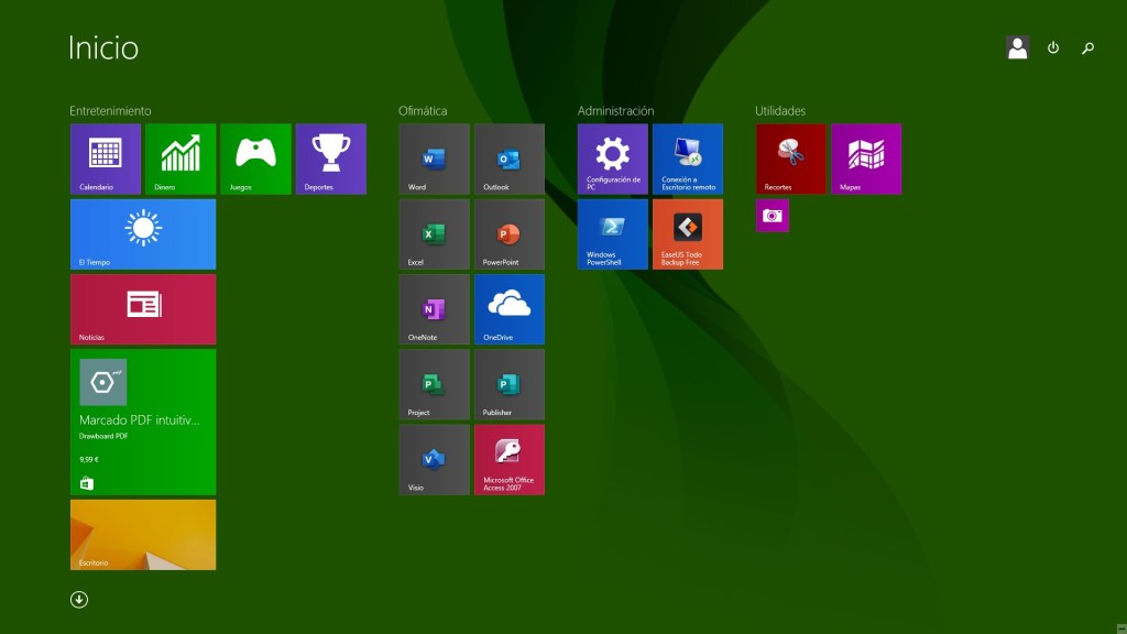 Modern UI la nueva interfaz que incluía Windows 8