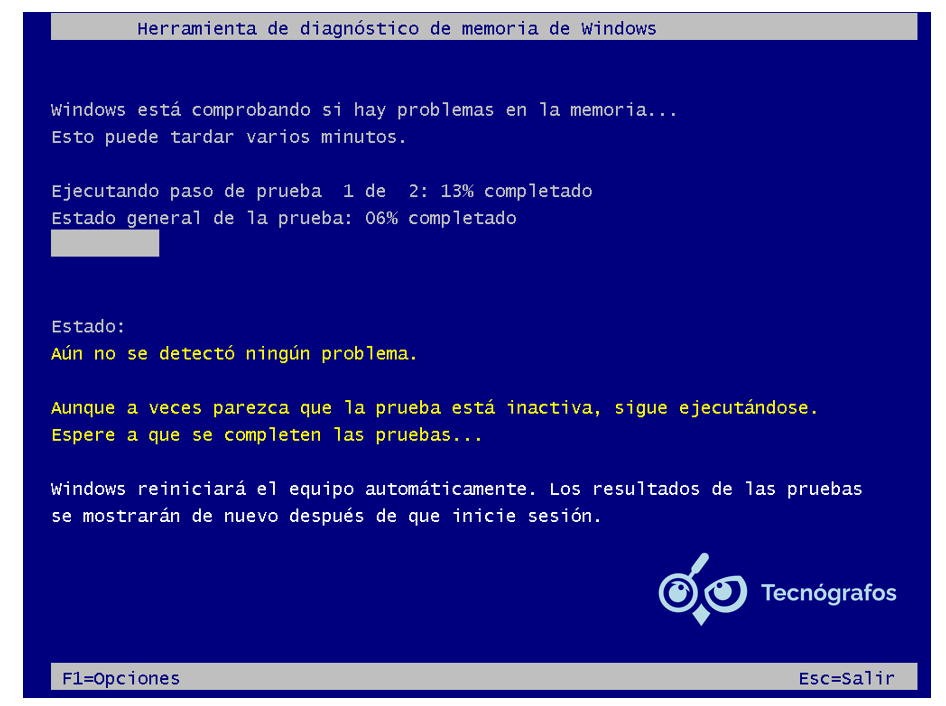 Herramienta de diagnóstico de memoria de Windows - Tecnógrafos