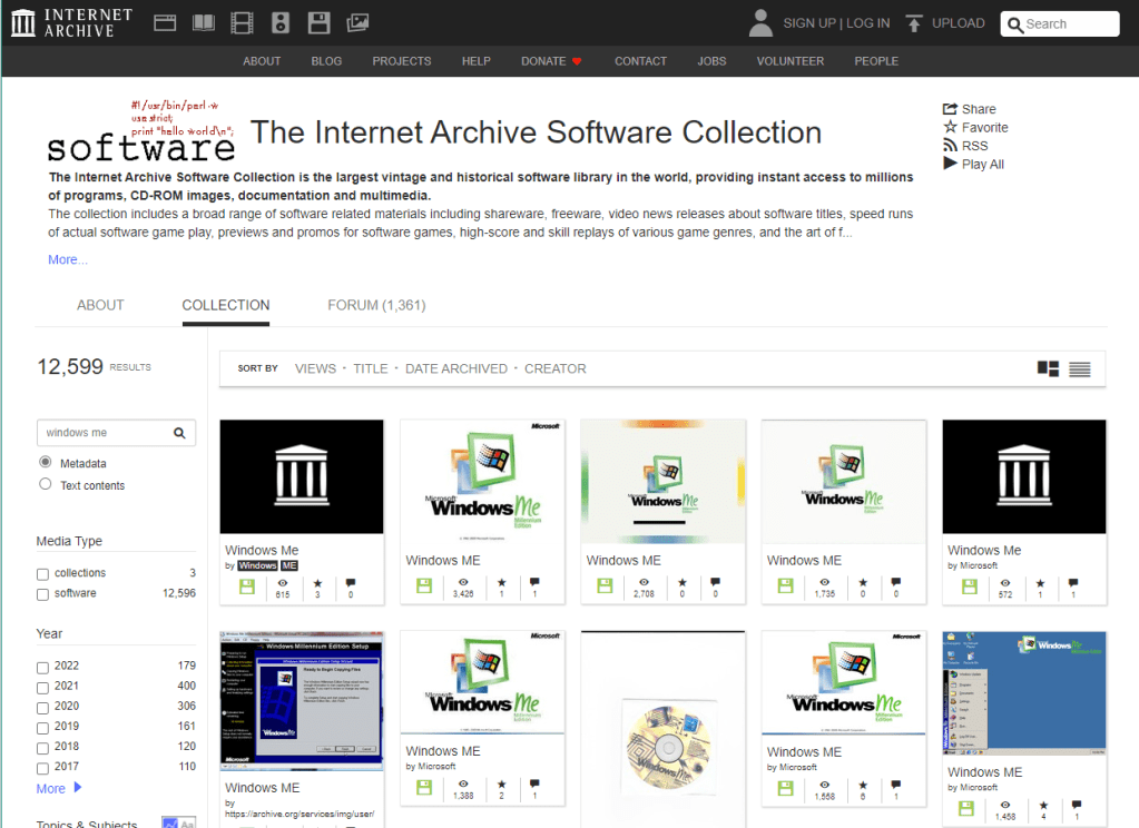 Página Internet Archive