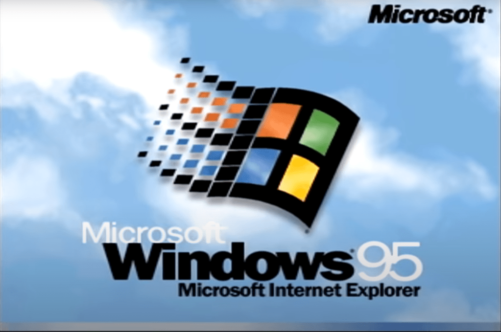 Pantalla de carga de Windows 95 con IE  - Tecnógrafos