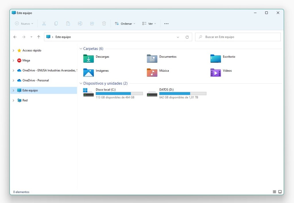 Nuevo explorador de Windows