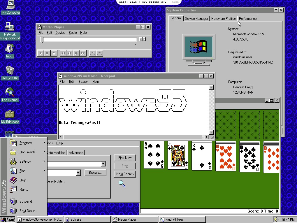 Así puedes usar Windows 95 sin máquina virtual en tu&nbsp;ordenador